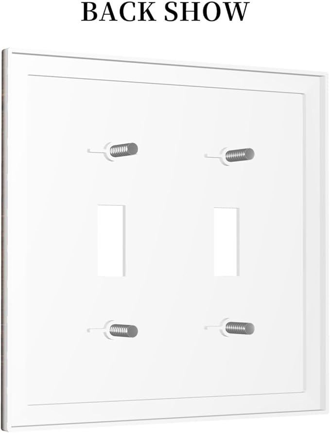 Decorative Switch Plates Vintage Metal Rust Texture Peeling Paint 2 Gang Double Toggle Outlet Light Switch Cover Wall Plate Electrical Faceplate For Farmhouse Cabin Decor