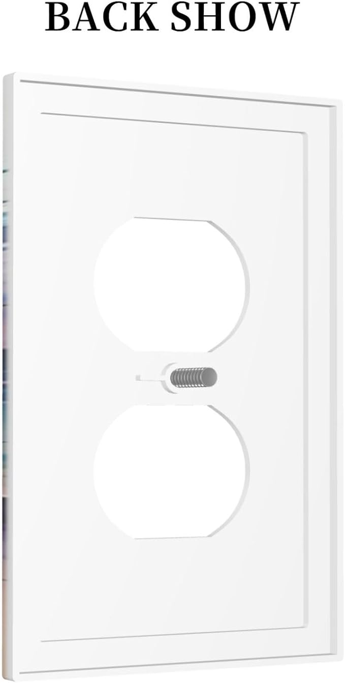 Decorative Outlet Covers Sunset Beach Abstract Nature Coastal Seascape 1 Gang Duplex Light Switch Cover Plate Unique Wall Plates for Electrical Outlets Switch Plate Covers for Bedroom Decor
