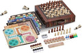 Board Games 12-in-1 Classic Wooden Board Game Set Chess Checkers Backgammon and More Premium Multi-Game Collection