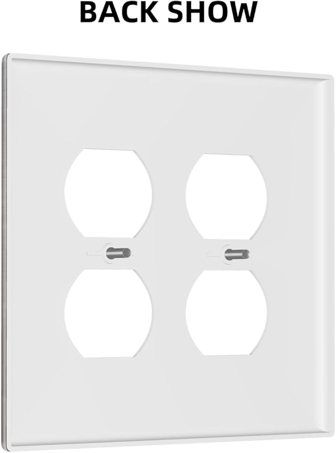 Rustic Barn Doors Vintage Brown Wood Plank Print Outlet Covers 2 Gang Double Duplex Decorative Light Switch Covers Electrical Wallplates Socket Faceplate for Farmhouse Home Decor
