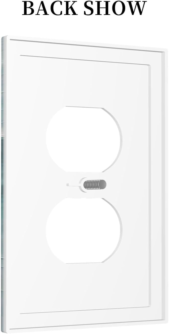 Beach Waves Ocean Surfing Hoverboard Painting Print Outlet Covers 1 Gang Duplex Light Switch Cover Decorative Switch Plates Electrical Receptacle Faceplate Wall Plate for Bedroom Living Room Decor