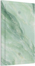 Light Switch Cover Green Marble Luxury Abstract Wall Plate Cover 1 Gang Blank No Device Decorative Outlet Covers Electrical Switchplate for Bathroom Bedroom Decor