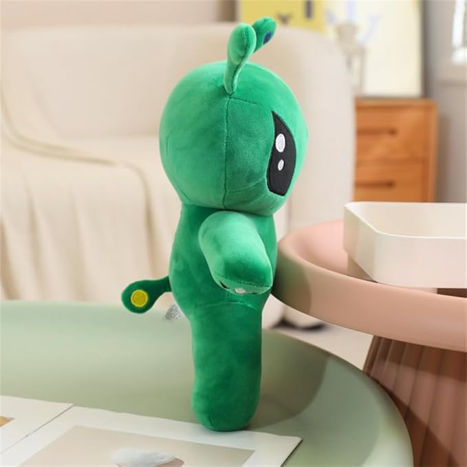 OSOCU 13.5in Adorable Green Alien Plush Toy | Ultra-Soft Stuffed Figure | Great for Home & Room Decoration | Ideal Birthday/Halloween for All Genders | a Must-Have for Sci-Fi Lovers
