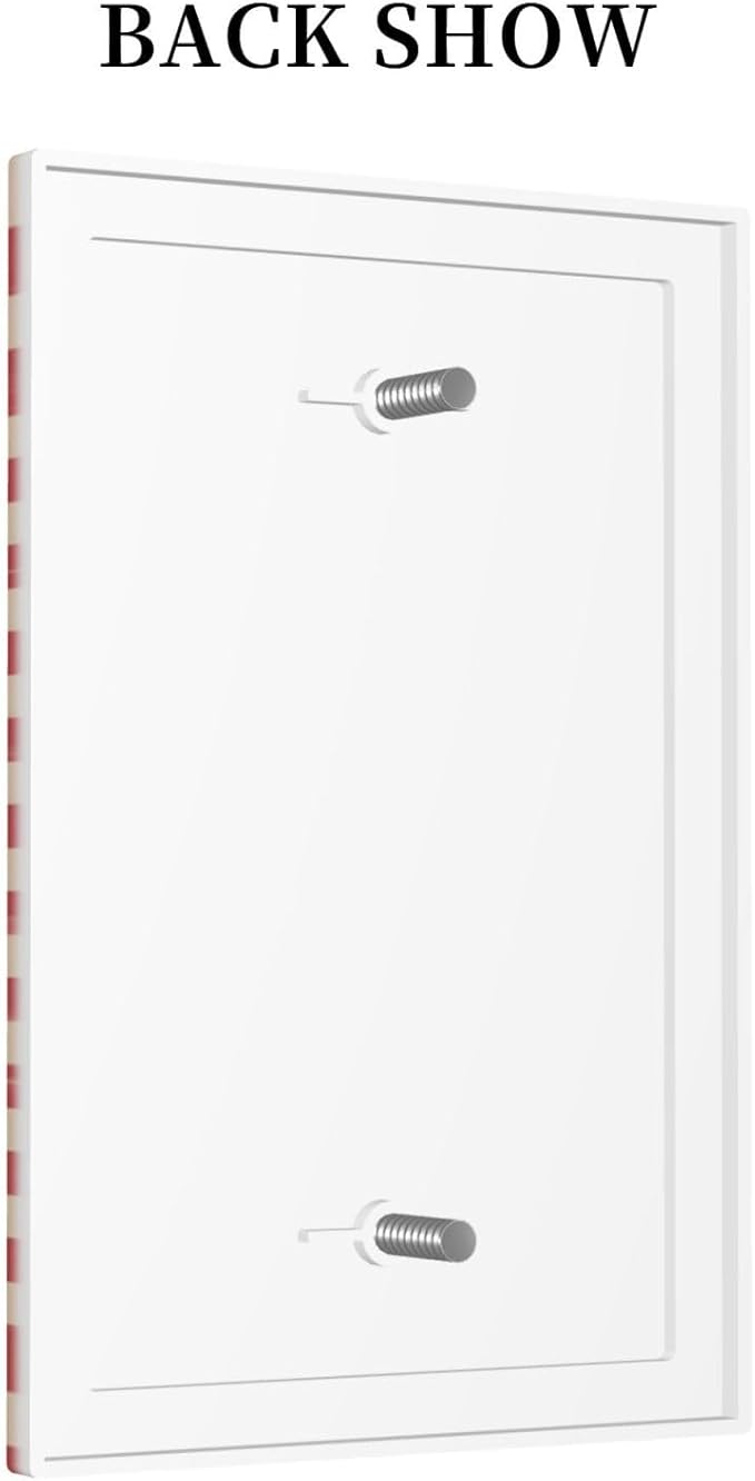 Retro Circus Sparkling Red White Lines Mid Century Light Switch Cover Plate 1 Gang No Device Blank Electrical Wall Plates Faceplate Decorative Switch Plate Covers for Farmhouse Home Decor