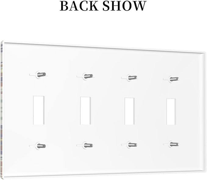 Yellow Mexican Moroccan Sun Tile Decorative 4 Gang Quad Toggle Light Switch Cover Electric Large Size Quadruple Faceplate Decorative Switch Face Wallplate