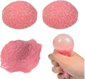1Pcs Squishy Brain Fidget Splat Ball Stress-Relieving Sensory Soft Prop Tool Funny Fake Brain Halloween Decoration Props