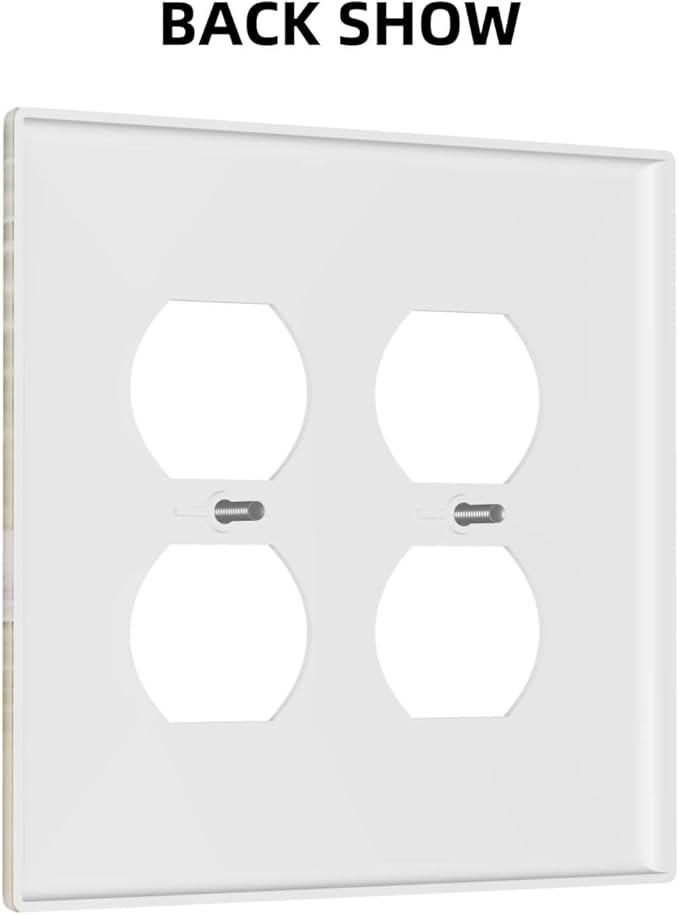 Outlet Covers Beach Starfish Ocean Conch Cameo Shell 2 Gang Double Duplex Decorative Light Switch Covers Electrical Wallplates Socket Faceplate For Decor Kids Room Decor