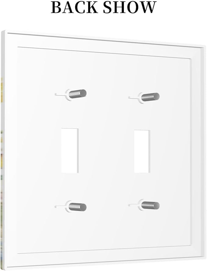 Wildflowers Sunflower Lavender Daisy Floral Decorative Switch Plates 2 Gang Double Toggle Outlet Light Switch Cover Wall Plate Electrical Faceplate for Bedroom Living Room Decor