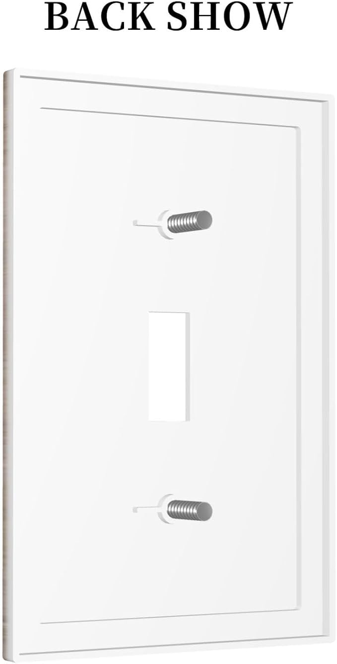 Light Switch Cover Vintage Blue Grey Wood Plank 1 Gang Wall Plate Cover Rustic Country Single Toggle Outlet Covers Decorative Switchplate Electrical Faceplate for Farmhouse Home Decor
