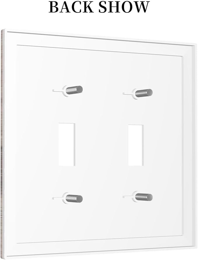 Decorative Switch Plates Vintage Natural Wood Rustic Cinnamon 2 Gang Double Toggle Outlet Light Switch Cover Wall Plate Electrical Faceplate For Farmhouse Cabin Decor
