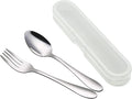 VANRA 2-Piece Children Flatware Set - Stainless Steel Child Silver Cutlery Set (1 Fork + 1 Spoon)