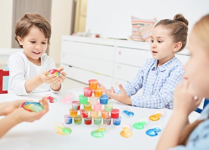 Galaxy Slime Party Favors 30 Pack, Stretchy, Non-Sticky, Non-Mess Party Favors Fidget Toy for Girls and Boys Christmas Stocking Stuffers - Valentine Kids Slime, Classroom Reward