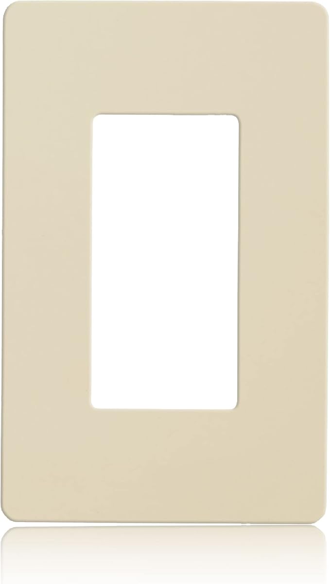 Faith Ivory 1-Gang Screwless Wall Plate (1-pack) | Light Switch Plate or Wall Plate for Electrical Outlet | 1-Gang Wall Plate for Decorator Switches and Receptacles | Heat-Resistant Thermoplastic