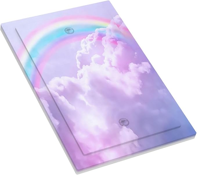 Light Switch Cover Rainbow Sky with Clouds Wall Plate Cover 1 Gang Blank No Device Decorative Outlet Covers Electrical Switchplate for Bathroom Home Decor