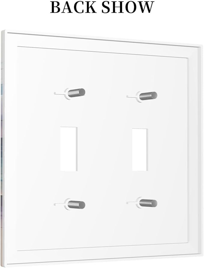 Light Switch Cover Sunset Beach Abstract Watercolor 2 Gang Wall Plate Double Light Switch Plate Nature Coastal Toggle Decorative Outlet Covers Electrical Switchplate for Bathroom Home Decor