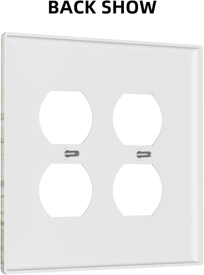 Decorative Outlet Covers Watercolor Butterflies Dandelions Wildflowers 2 Gang Decorative Switch Plate Double Duplex Wall Plates Switch Plates and Outlet Covers for Bathroom Bedroom Decor