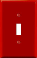 ENERLITES Toggle Light Switch Wall Plate, 1-Gang 4.88" x 3.11", Mid-Size, UL Listed, 8811M-R, Red