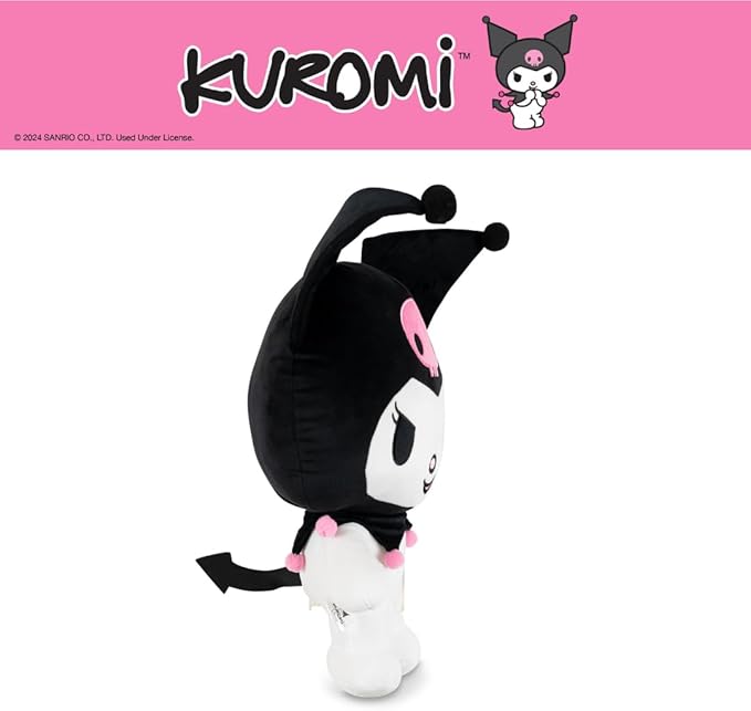 Kuromi Cuddle Pillow Buddy, Kids Bedding Super Soft Plush Kawaii Pillow, (Officially Licensed Product) By Franco Collectibles