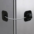 Heavy Duty Refrigerator Lock Cabinet Locks Child Safety Cabinet Locks Combination Fridge Lock for Cabinets Drawers Refrigerator (Black), 2.7X2.7IN