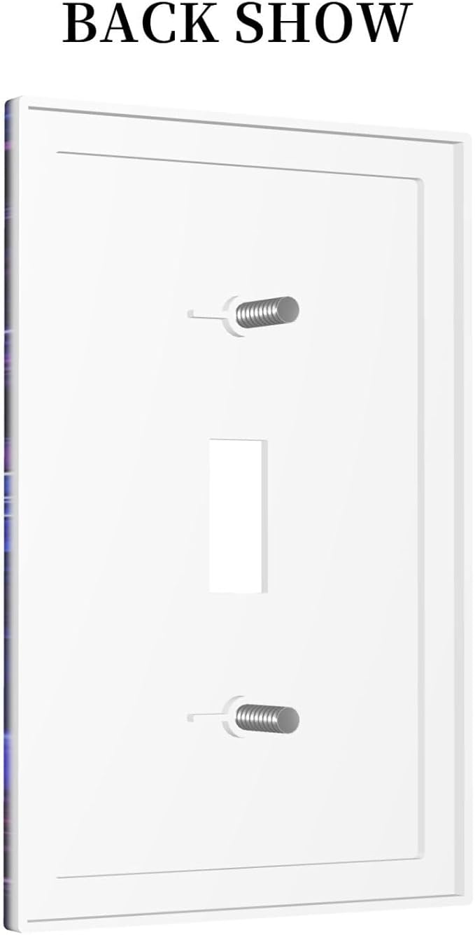 Astronaut Space Cool Galaxy Planet Decorative Light Switch Cover 1 Gang Single Toggle Device Electrical Faceplate Switchplates Decorator Outlet Wall Plate for Kids Room Nursery Decor