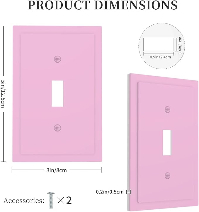 Decorative Light Purple Toggle 1-Gang Toggle Light Switch Cover, Pretty Beauty Romantic Lavender Girly Fashion Trendy Elegant Purple Single Electrical Device Switch Face Wall Plate One Gang