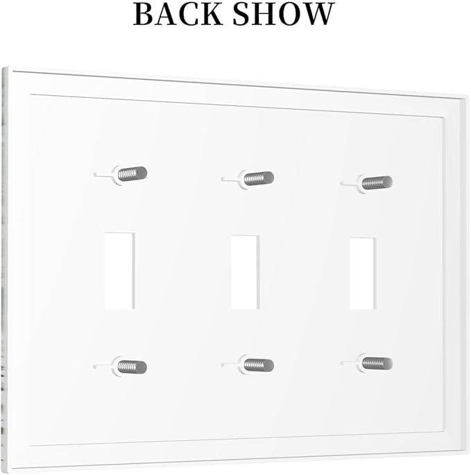 Snow Bear Fox Deer Forest Squirrel Wild Life Animal Decorative Switch Plates 3 Gang Wall Plate Triple Toggle Light Switch Cover Faceplate Electrical Wall Panels for Farmhouse Kids Room Decor