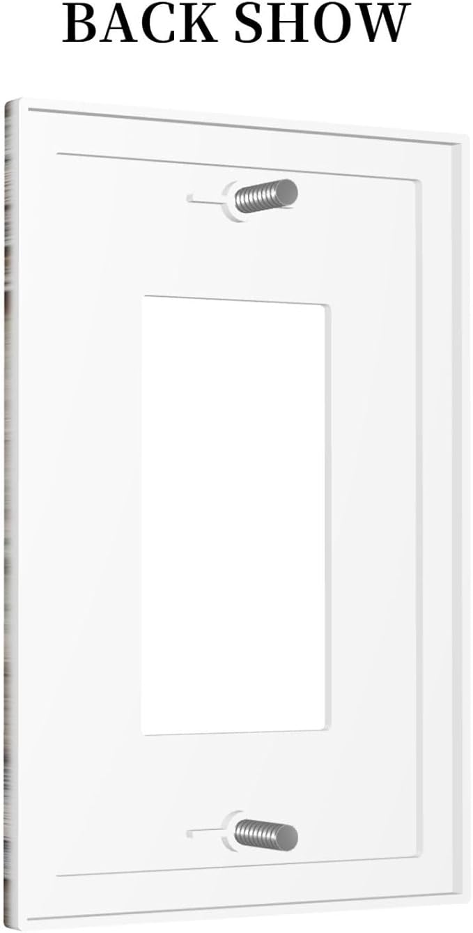 Rustic Western Texas Star Barn Door 1 Gang Rocker Light Switch Plate Single Decora Outlet Wall Plate Cover Faceplate Decorative Switchplate GFCI for Farmhouse Bathroom Home Bedroom Decorate