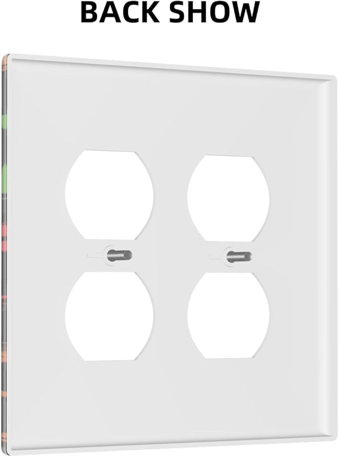 Gaming Hippie Gamer Modern Gamepad Colorful Graffiti Outlet Covers 2 Gang Double Duplex Decorative Light Switch Covers Electrical Wallplates Socket Faceplate for Kids Room Nursery Decor