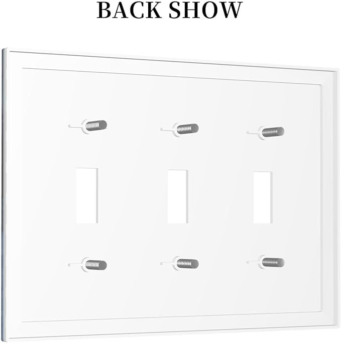 Snow Mountain Aurora Waterfalls Rivers Forest Decorative Switch Plates 3 Gang Wall Plate Triple Toggle Light Switch Cover Faceplate Electrical Wall Panels for Bedroom Living Room Decor