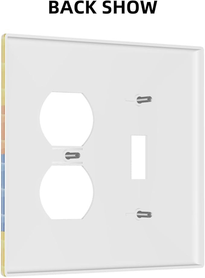 Building Blocks Theme Colored Bricks Print Wallplates 1 Toggle 1 Duplex Switch Plate Electrical GFCI Faceplate Decorative Light Switch Covers for Room Office Home Decor