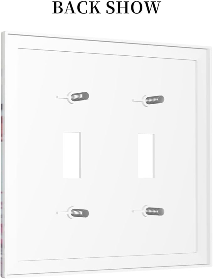 Light Switch Cover Plate Abstract Floral watercolor flowers 2 Gang Wall Plate Double Toggle Switch Covers Wildflower Decorative Outlet Covers Electrical Switchplate for Bathroom Home Decor