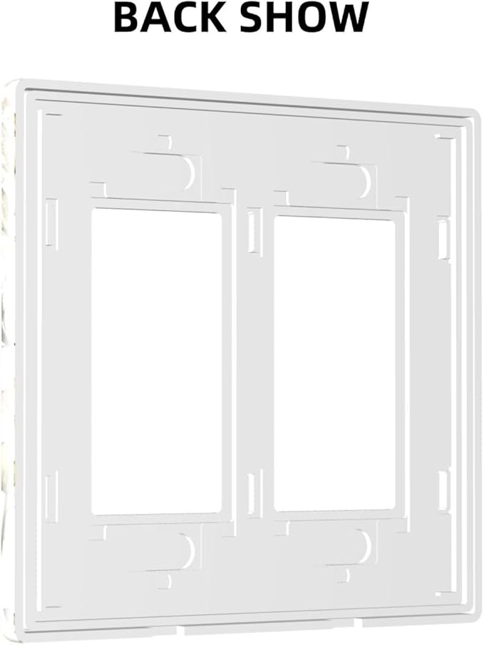 Watercolor Aqua Blue Flower Decorative Rocker GFCI Light Switch Cover 2-Gang Electrical Double Decorator Wall Plate Beige/Tan Floral Wildflower Blossom Herb Switches Faceplate Cover Dimmer Screwless
