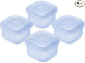 Olababy Clear Sense Silicone Storage Containers 4pk for Baby Food, Snacks, Formula, Puree, Sauce & More | Micro Plastic & BPA-Free | Daycare Essentials for Toddlers and Kids (Blueberry, 2 oz / 60 ml)