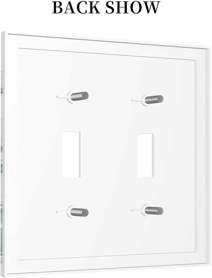 Boho Green Eucalyptus Leaf Floral Plants Flowers Decorative Switch Plates 2 Gang Double Toggle Outlet Light Switch Cover Wall Plate Electrical Faceplate for Bed Room Living Room Decor