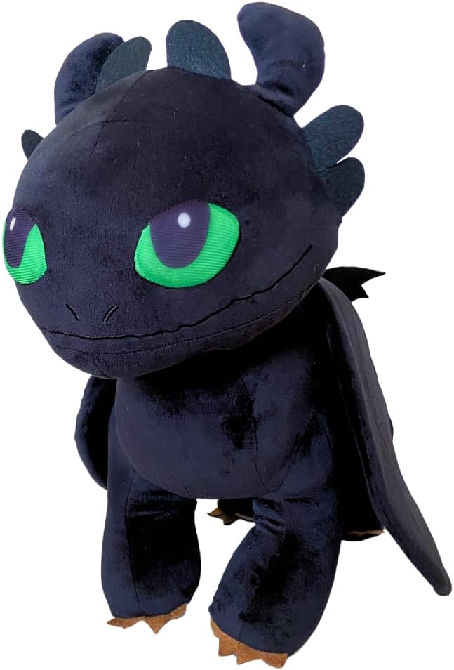 How to Train Your Dragon Toothless Super Soft Plush Cozy Cuddle Pillow Buddy with Light Up Eyes for Comfort, (Officially Licensed Product) by Franco