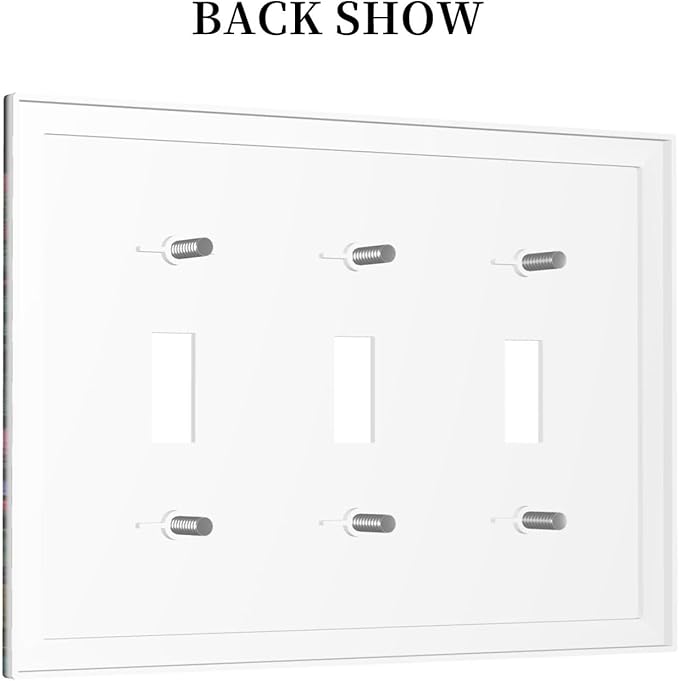 Decorative Light Switch Cover Plate Brainstorming Sketches of Weeds Wildflowers Plants 3 Gang Wall Plate Oversized Triple Toggle Switch Cover Plate Jumbo Electrical Face Plate