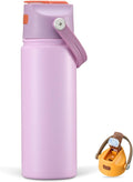 18 OZ Water Bottle for Kids, Stainless Steel Double Insulated Sports Water Bottle, Leak Proof Straw Cup for School, Gifts and Travel, BPA Free (Light Pink)