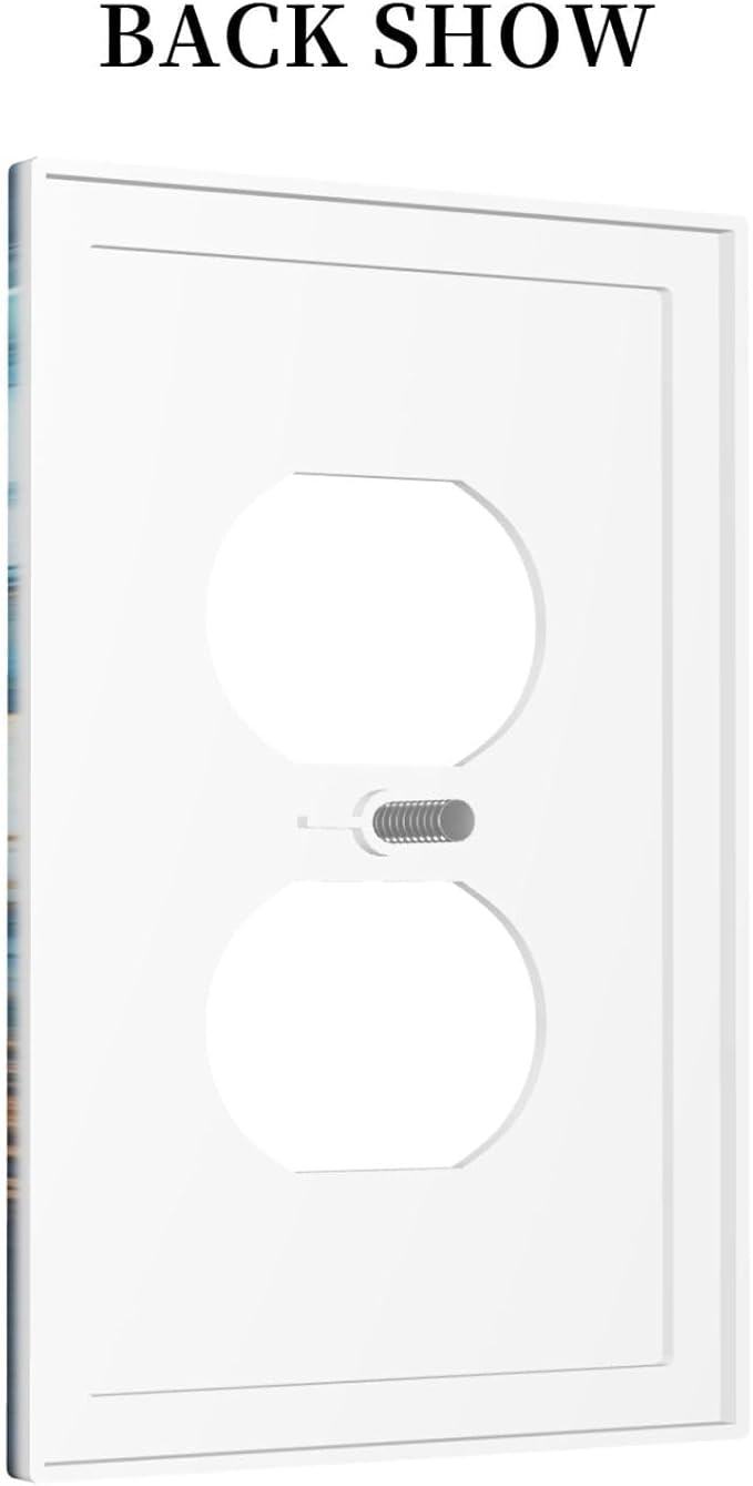 Decorative Outlet Covers Golden Abstract Luxury Marble 1 Gang Duplex Light Switch Cover Plate Electrical Switch plates Wall Plates Receptacle Covers for Livingroom Bathroom Decor