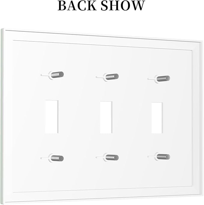 Green 3 Gang Light Switch Plate Decorative Triple Toggle Wall Plate Cover Electrical Faceplate Switch Face Plate