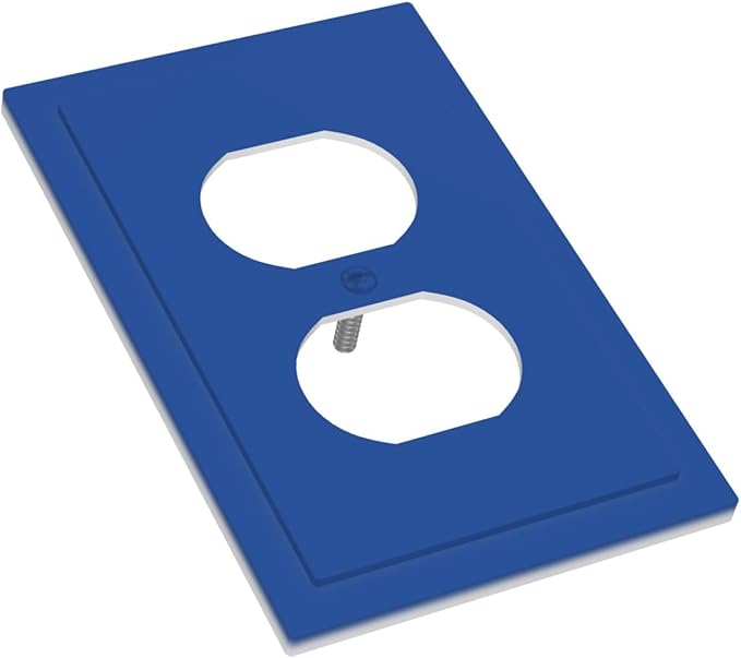 Blue 1 Gang Electrical Duplex Wall Plate Receptacle Outlet Covers Decorative Dual Single Device Light Switch Cover Switchplate