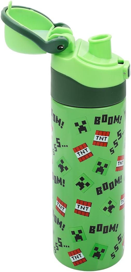 Minecraft Boom Green 24 Oz Stainless Steel Water Bottle