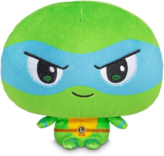 TeeTurtle Cloudheads Leonardo Plush - 5-Inch Official Teenage Mutant Ninja Turtles Stuffed Animal with Embroidered Details - Soft Cuddly Plush Toys for Kids, Teens, and Adults