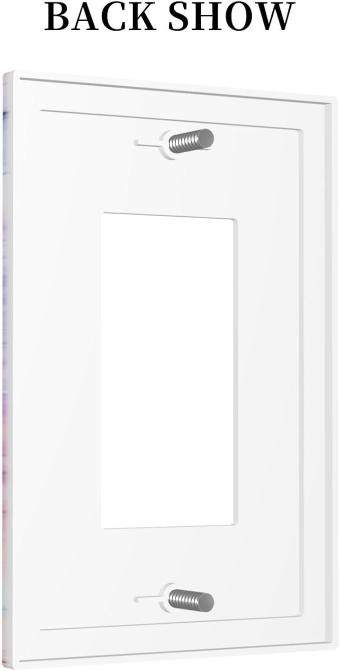 Decorative Switch Plate Covers Cute Marble Texture 1 Gang Single Decora GFCI Device Light Switch Cover Pink Purple Gold Abstract 1 Rocker Outlet Wall Plate Faceplate for Kids Girls Nursery Home Decor
