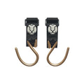 Huhu Essential Stroller Hooks - Lightweight Aluminum Stroller Bag Hook with Adjustable Straps, Matte Gold S-Hooks for Diaper Bag, Shopping, Everyday Essentials – Universal Fit Baby Stroller Accessory
