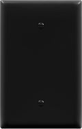 ENERLITES Blank Device Wall Plate, Jumbo Blank Cover, Gloss Finish, Oversized 1-Gang 5.5" x 3.5", Polycarbonate Thermoplastic, 8801O-BK, Black