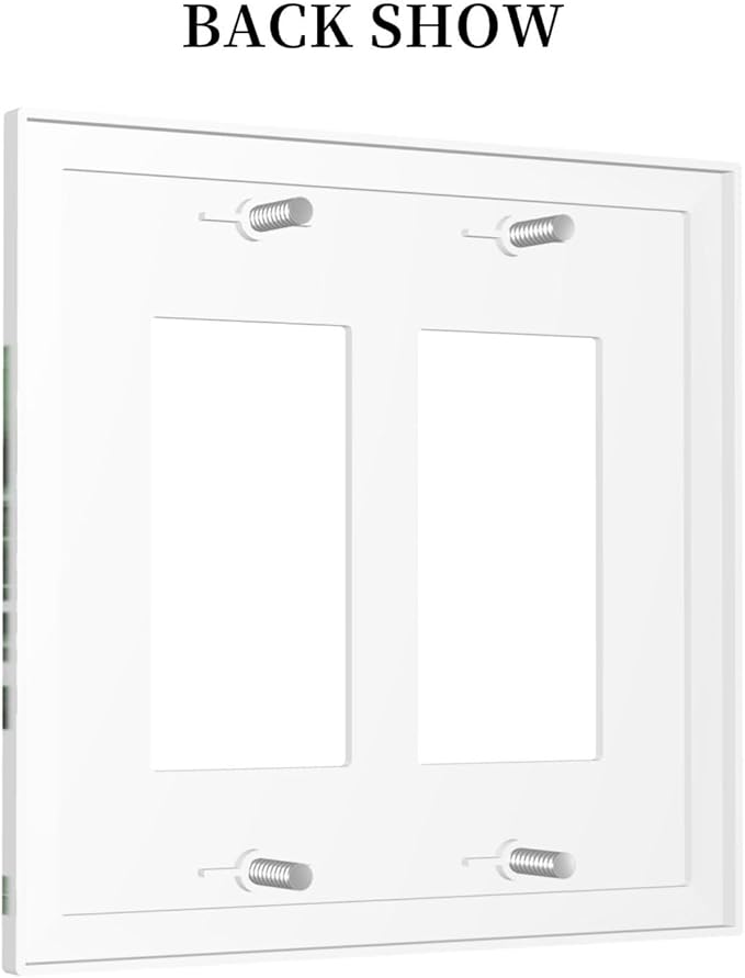 Decorative Outlet Covers Boho Tropical Plant Natural Palm Leaf 2 Gang Double Gfci Rocker Electrical Wall Panels Light Switch Cover Plate For Bed Room Living Room Decor