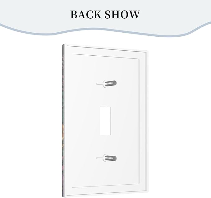 Decorative Light Switch Cover Plate Brainstorming Sketches of Weeds Wildflowers Plants 1 Gang Wall Plate Oversized Single Toggle Wall Cover Plate Jumbo Electrical Face Plate