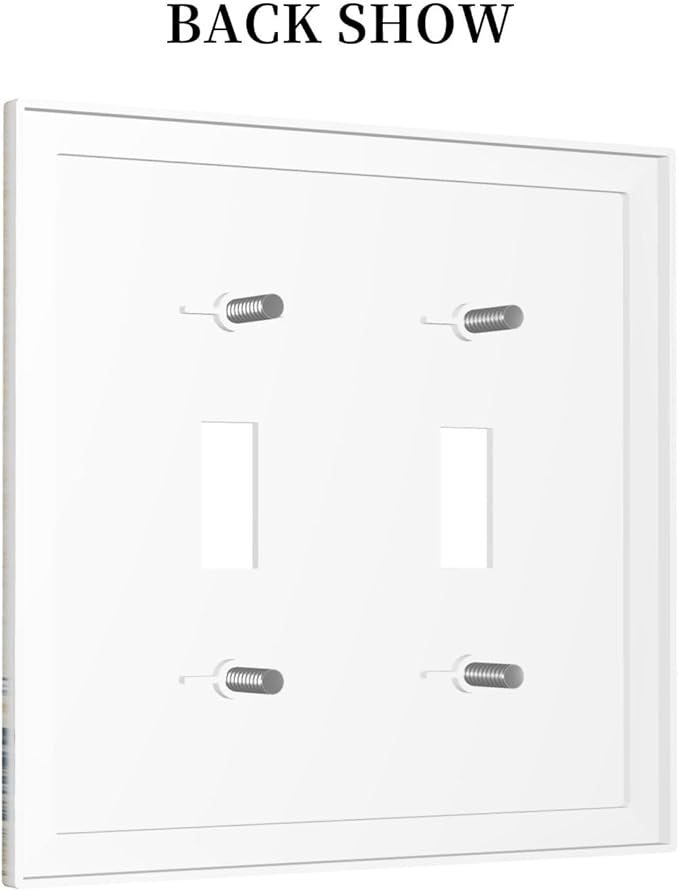 Nautical Sailboat Beach Anchor Pirate Beacon Ocean Double Toggle Light Switch Covers Decorative 2 Gang Wall Plate Electrical Faceplate Switchplate for Farmhouse Bathroom Bedroom Living Room Decor