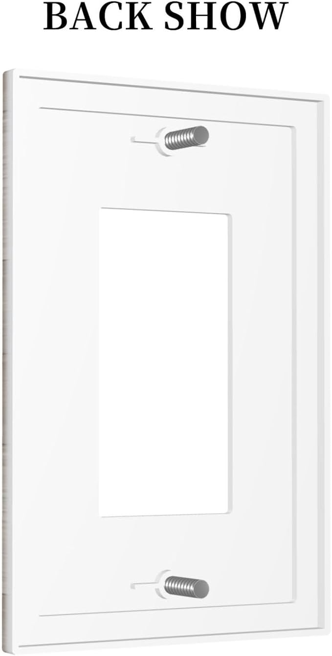 Family Vintage Country Farmhouse 1-Gang Decorator Rocker Outlet Light Switch Cover Sweet White Home Wood Sign Wooden Letters Decorative Single Device GFCI Receptacle Switch Wall Plate Dimmer Mid Size