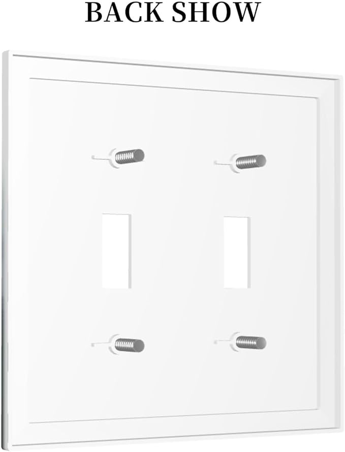 Forest Pine Forest Foggy Mountain Natural Scenery Decorative Switch Plates 2 Gang Double Toggle Outlet Light Switch Cover Wall Plate Electrical Faceplate for Bed Room Living Room Decor